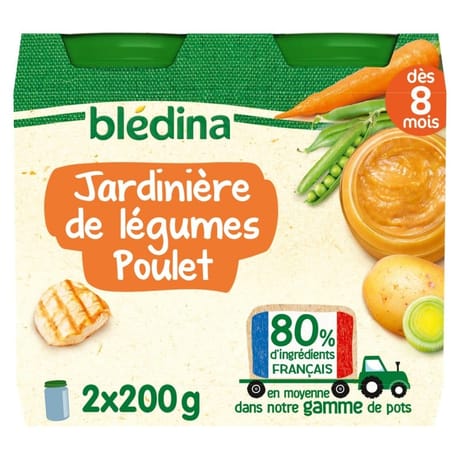 Bledina pots jardinière de légumes poulet 2x200g