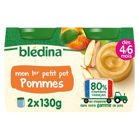 Bledina pots pommes 2x130g