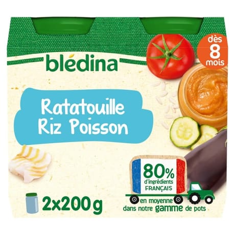 Bledina pots ratatouilles riz poisson 2x200g