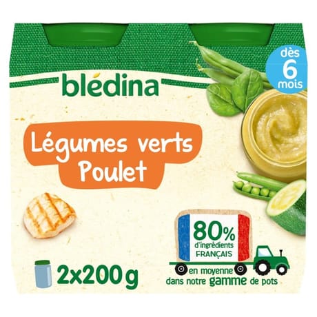 Bledina pots légumes verts poulet 2x200g