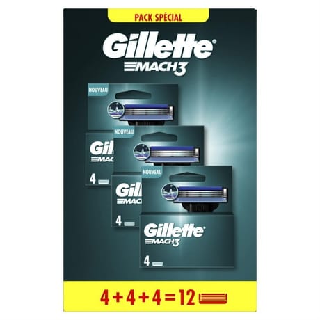 Gilette mach3 base lame de rasoir x12