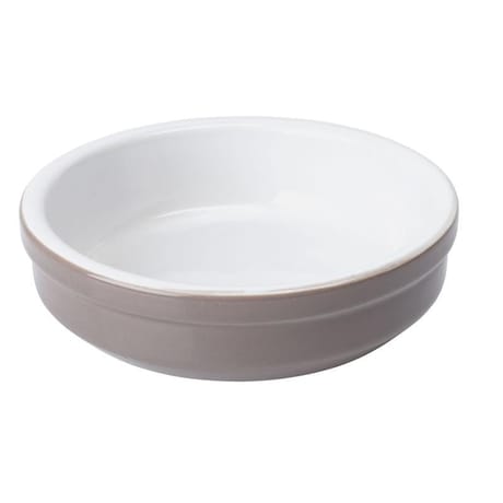 Plat à crème brulée 12cm coloris taupe