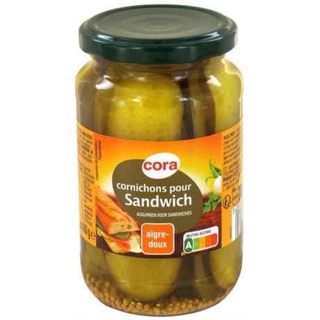 Cora cornichons pour sandwichs PNE 180g