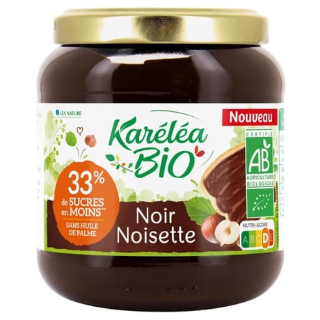Karelea pâte à tartiner noir noisettes bio 350g