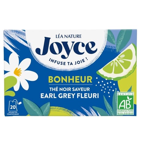 Joyce thé noir earl grey fleuri bio 30g