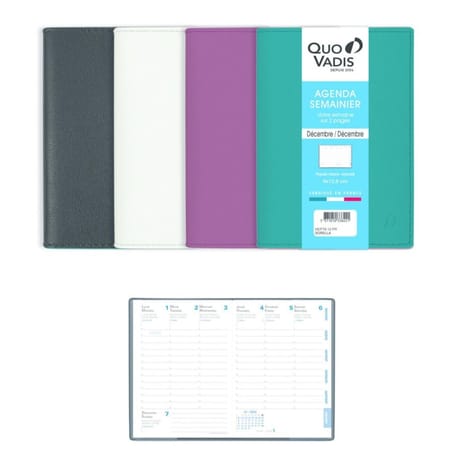 Quo vadis agenda 9x12.5 cm sorella