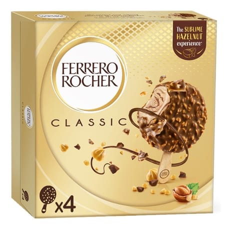 Ferrero rocher 4 bâtonnets noisette et chocolat au lait 200g