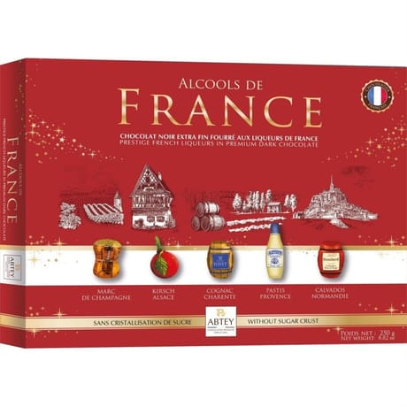 Abtey royal des lys alcools de France 26 chocolats à la liqueur 250g