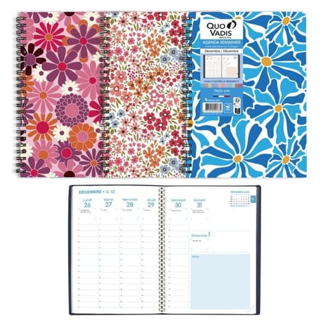 Quo vadis agenda color plan 21 150x210 160 pages 3 visuels ass vegetal
