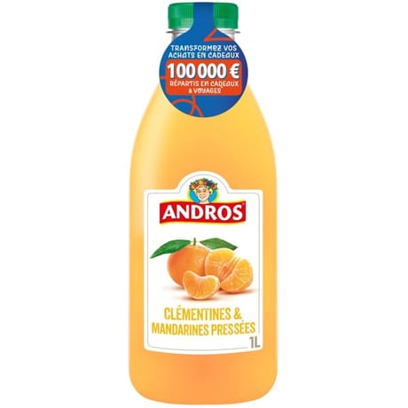 Andros jus clémentines & mandarines pressées pet 1l