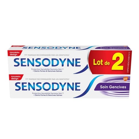 Sensodyne dentifrice soin gencives 24h lot de 2x75ml