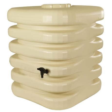 Récupérateur à eau cubique 1000L beige avec couvercle