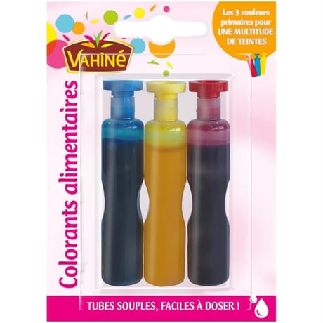 Vahiné colorants pâtissiers 3 x 6ml