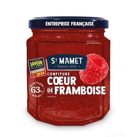 St mamet confiture coeur de framboise 310g