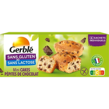 Gerblé mini cakes pépites de chocolat sans gluten 230g