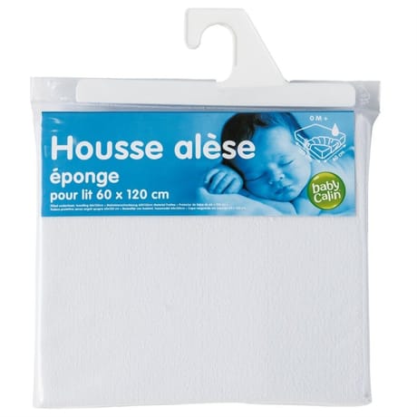 Babycalin alèse pricalin 60x120 cm éponge polyester imperméable polyéthylène