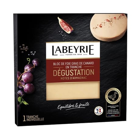 Labeyrie bloc de foie gras de canard dégustation mono-tranche 40g
