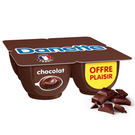 Danette crème dessert chocolat 4x125g offre plaisir