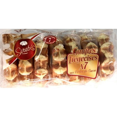 Gaufres liégeoises aux perles de sucre x7 420 g