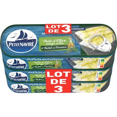 Petit navire filets maquereaux huile d'olive & herbe de provence