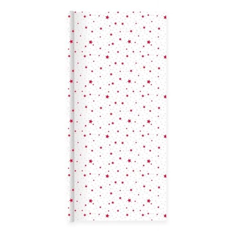 Nappe en papier gauffre 5x1.18m starlight rouge fond blanc