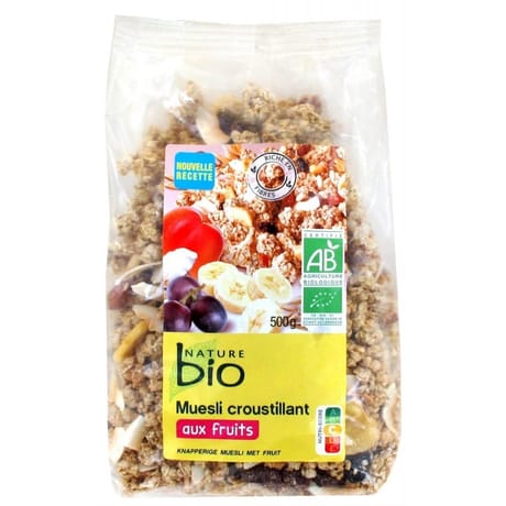 Nature bio muesli croustillant aux fruits bio 500g
