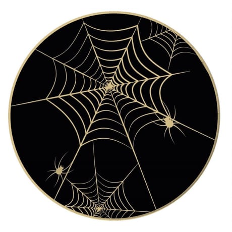 8 assiettes en carton gamme air 23cm spider webs