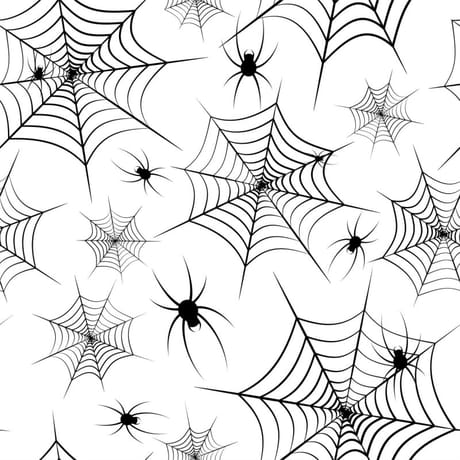 20 serviettes 33x33cm spider webs noir fond blanc