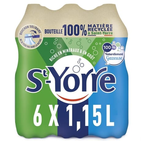 St yorre eau minerale naturelle naturellement gazeuse 6x1.15l