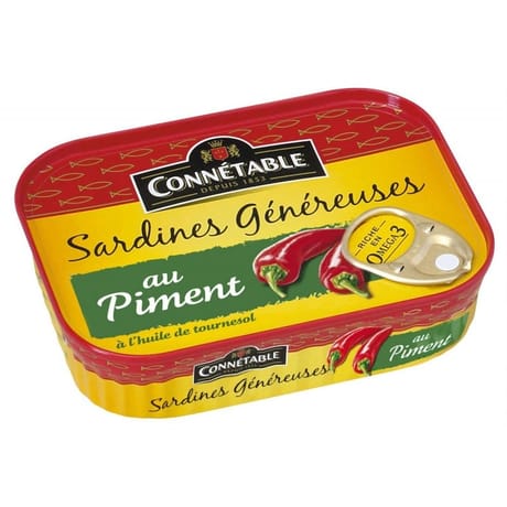Connétable sardines généreuses au piment 140g