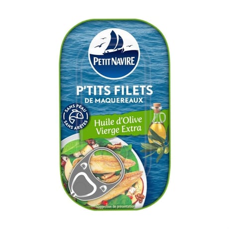 Petit navire "les p'tits filets de maquereaux" - huile d'olive vierge extra 90g