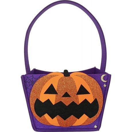 Panier en feutrine scary pumpkin 18.5x8x14