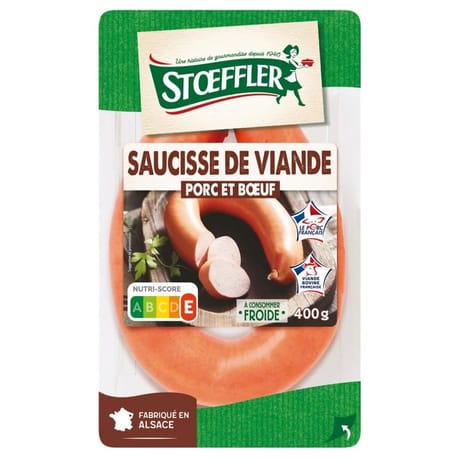 Stoeffler saucisse de viande 400g