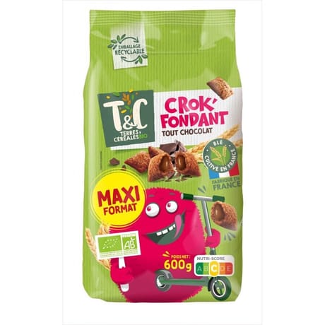 Terres et céréales crok'fondant tout chocolat bio 600g