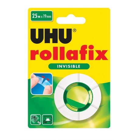 Uhu rollafix ruban adhésif invisible recharge 25mx19mm