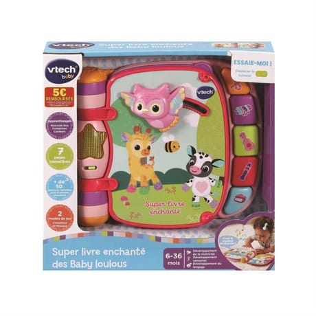 Super livre enchanté des Baby loulous rose