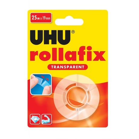Uhu rollafix ruban adhésif transparent recharge 25mx19mm