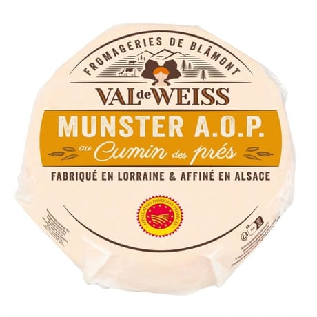 Munster géromé cumin aop  lait pasteurisé de vache