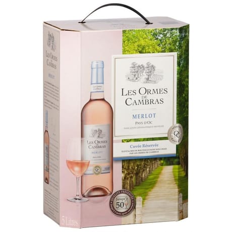 Les ormes de cambras merlot rose bib 5l 12%vol