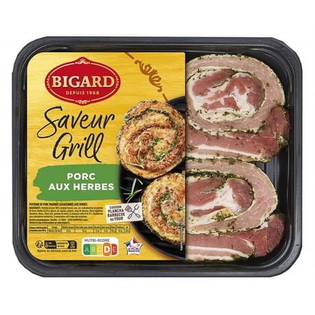 Saveur grill de porc aux herbes aromatiques x4 bigard