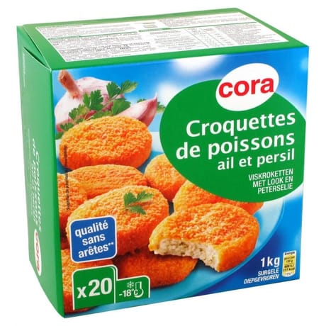 Cora 20 croquettes de poissons persil et ail 1kg