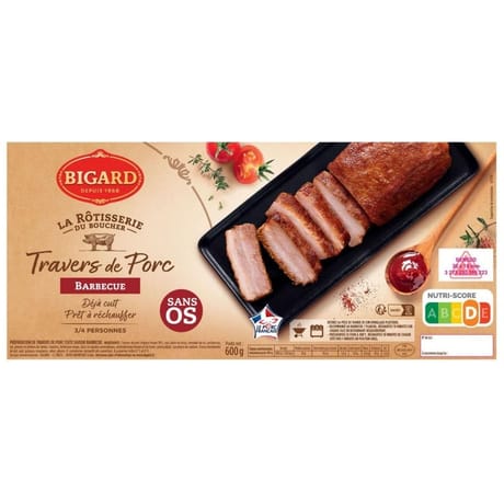 Travers de porc barbecue 600g Bigard