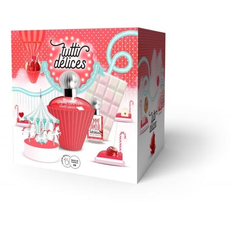 Coffret tutti délices pomme d'amour 3 pièces eau de toilette 50ml+15ml+tablette de bain
