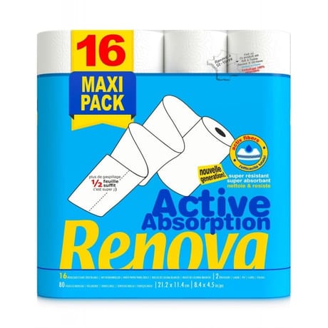 Renova essuie tout active absorption x16