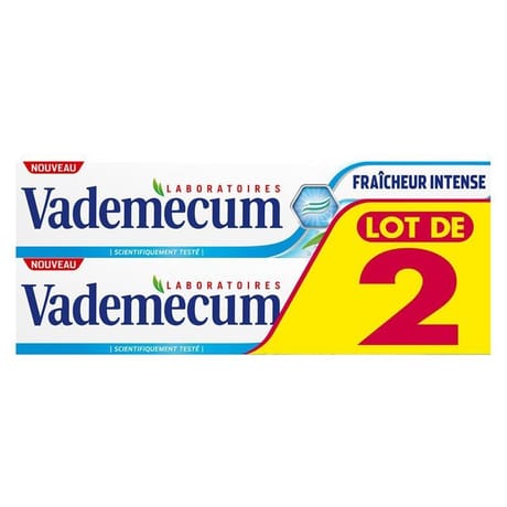 Vademecum dentifrice fraîcheur intense 2x75ml
