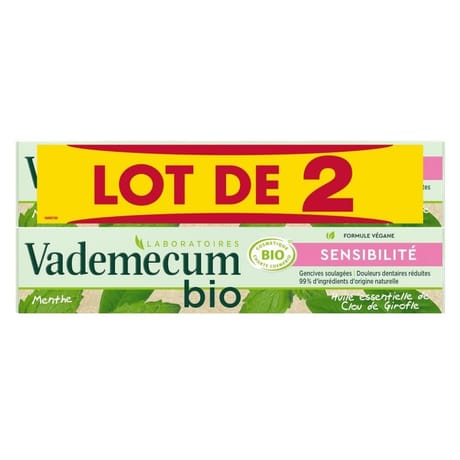 Vademecum bio dentifrice sensibilite 75ml l2sp