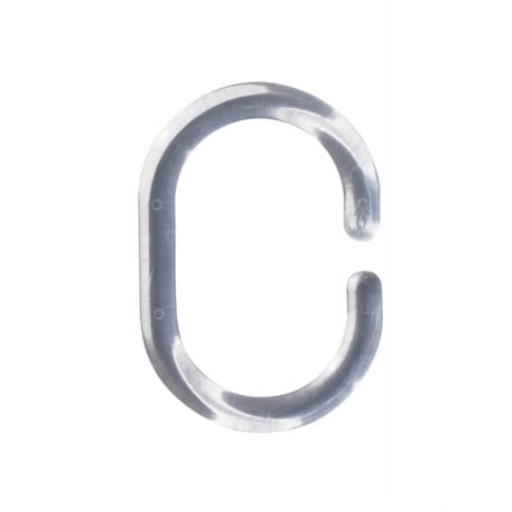 Aneeaux de rideau de douche par 8 assortis gris et translucide