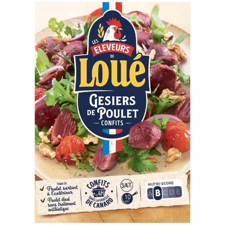 Loué gésiers de poulet confits dans la graisse de canard 300g