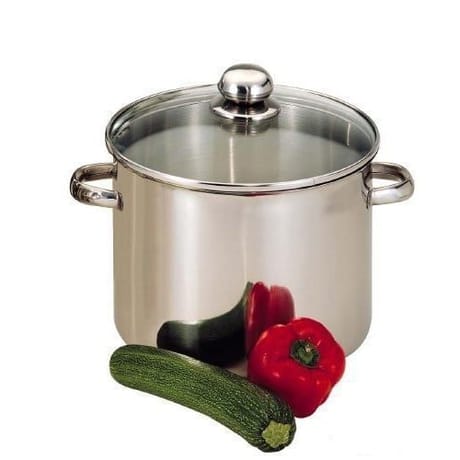 Traiteur 28cm inox + couvercle en verre