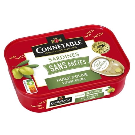 Connétable 1/5 sardines sans arête à l'huile d'olive vierge extra 140g